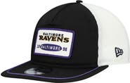 New Era Men's New Era Black/White Baltimore Ravens Patch 19TWENTY Adjustable Hat