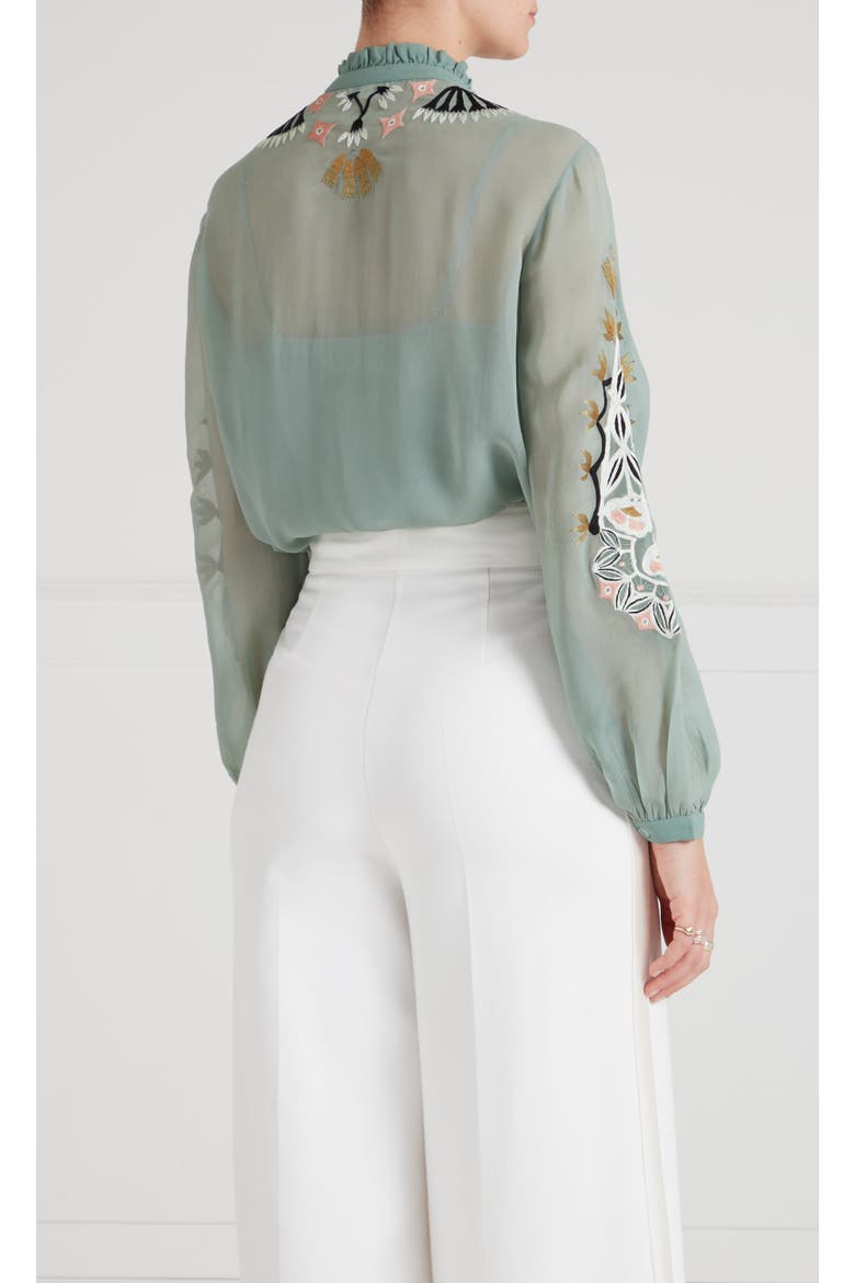 Rosalba Shirt, Alternate, color, Jade Green