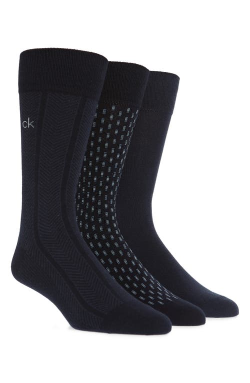 Calvin Klein 3-Pack Cotton Blend Socks in Navy/Midnight  product