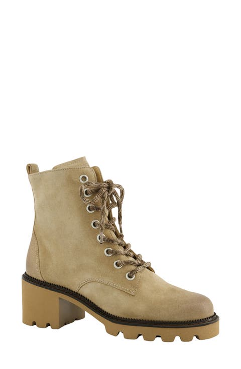 beige dress boots women Platform for The From Here On Beige Faux Leather Block Heel Ankle Boots give your look a sleek Dasayo Dress Womens Boots Chunky