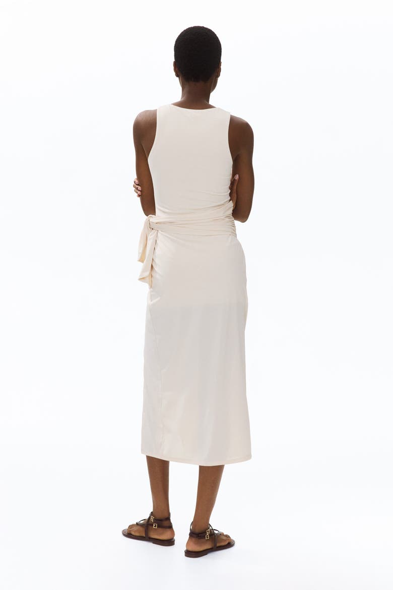 Draped-panel Jersey Dress, Alternate, color, Light beige