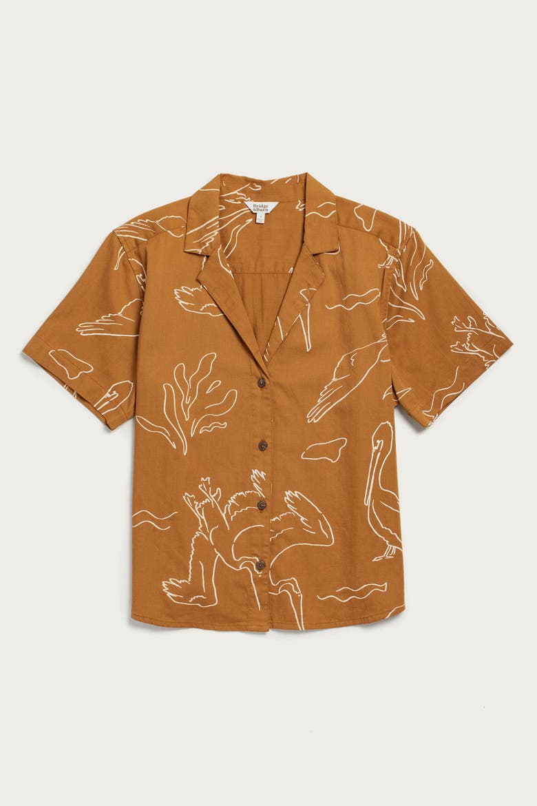 Mila Cropped Shirt, Main, color, Shoreflight