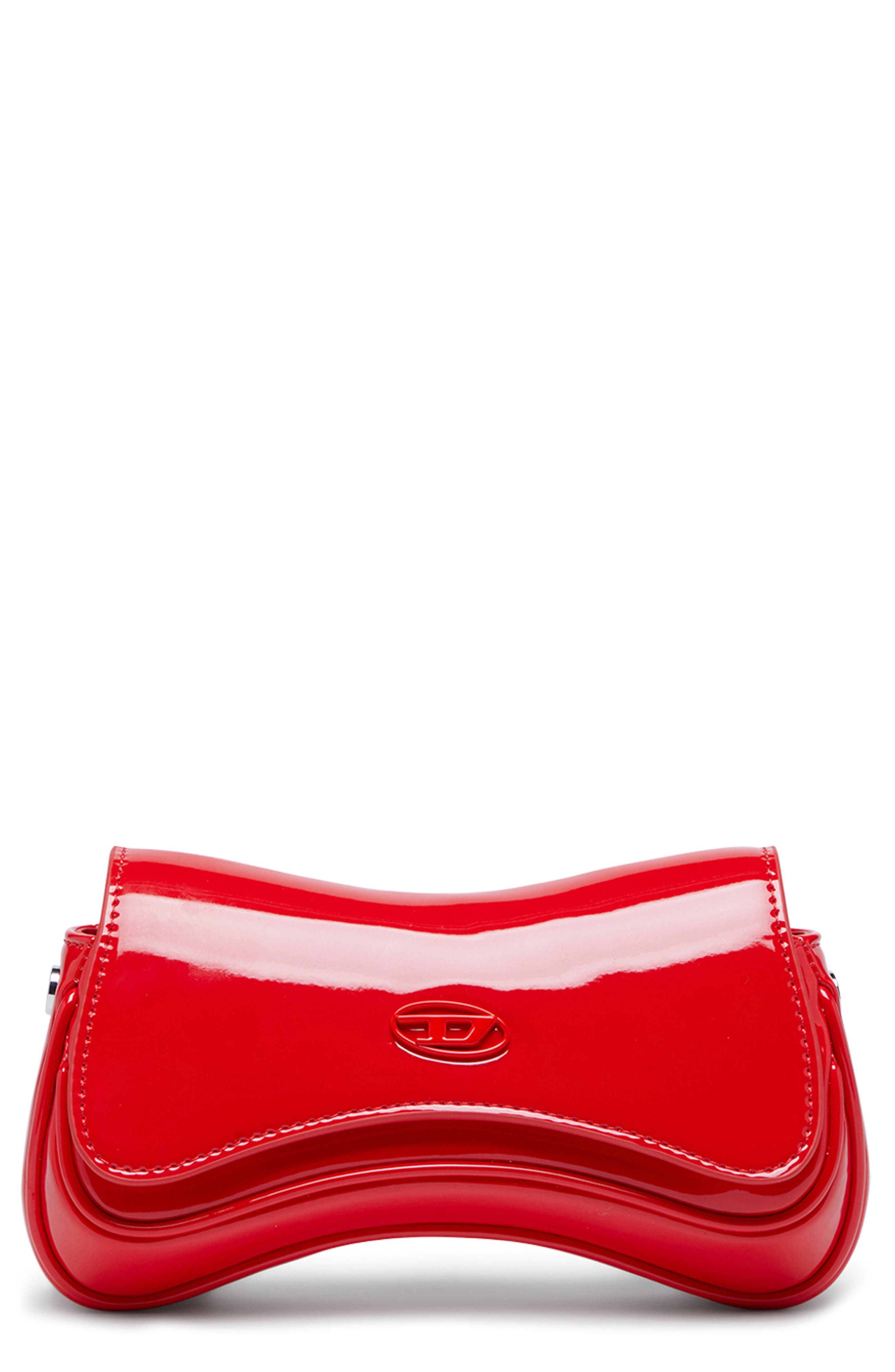 DIESEL<sup>®</sup> Small Play Patent Crossbody Bag, Main, color, Red