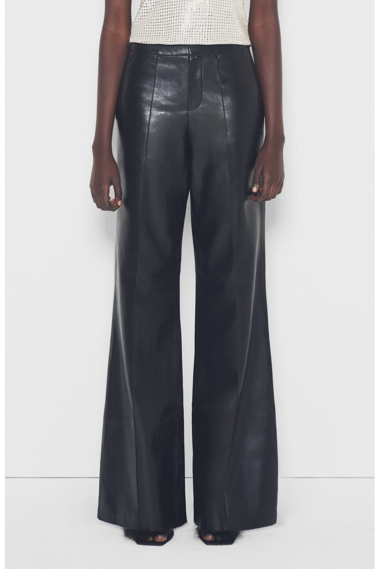 Tell Me Lies Recycled Leather Trousers, Main, color, Black