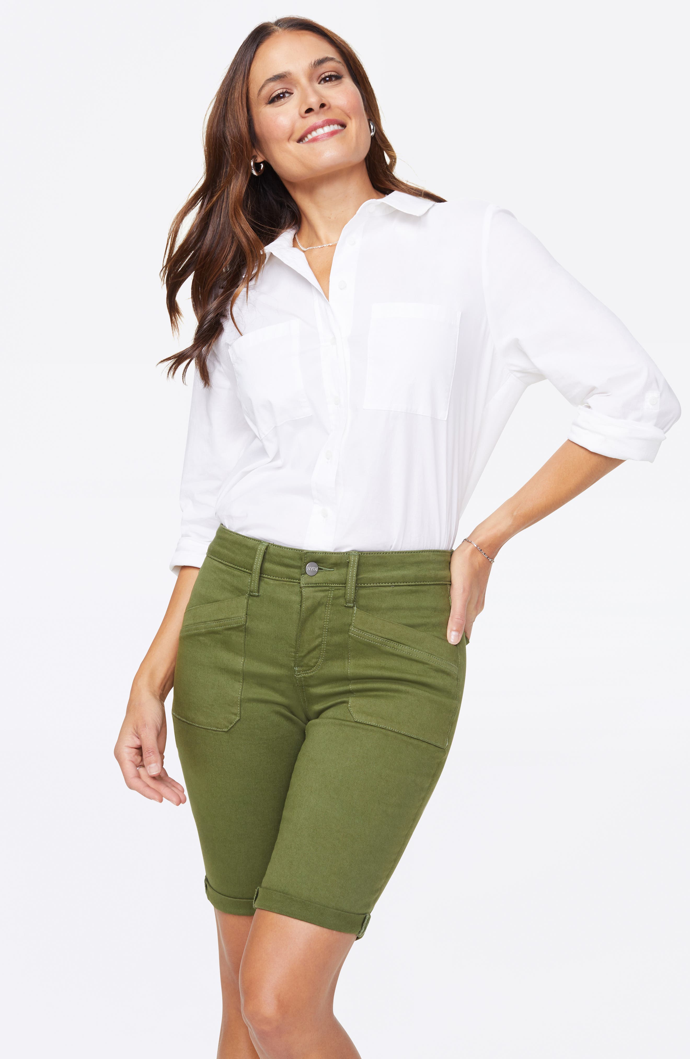 NYDJ Slant Pocket Utility Shorts (Women) | Nordstromrack