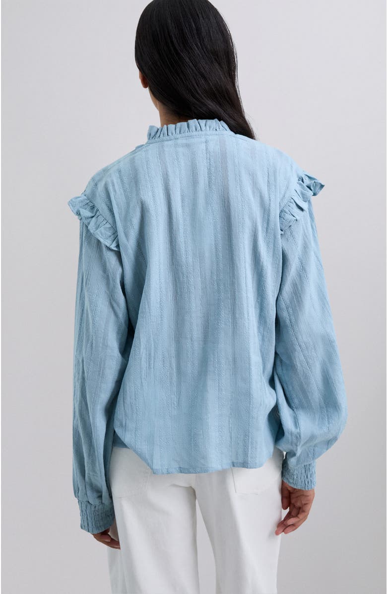 Scalpers Smockruffle Shirt, Alternate, color, Lightblue