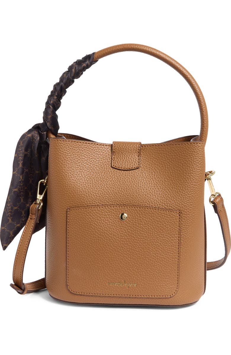 Nanette Lepore Isabela Scarf Bucket Bag, Main, color,