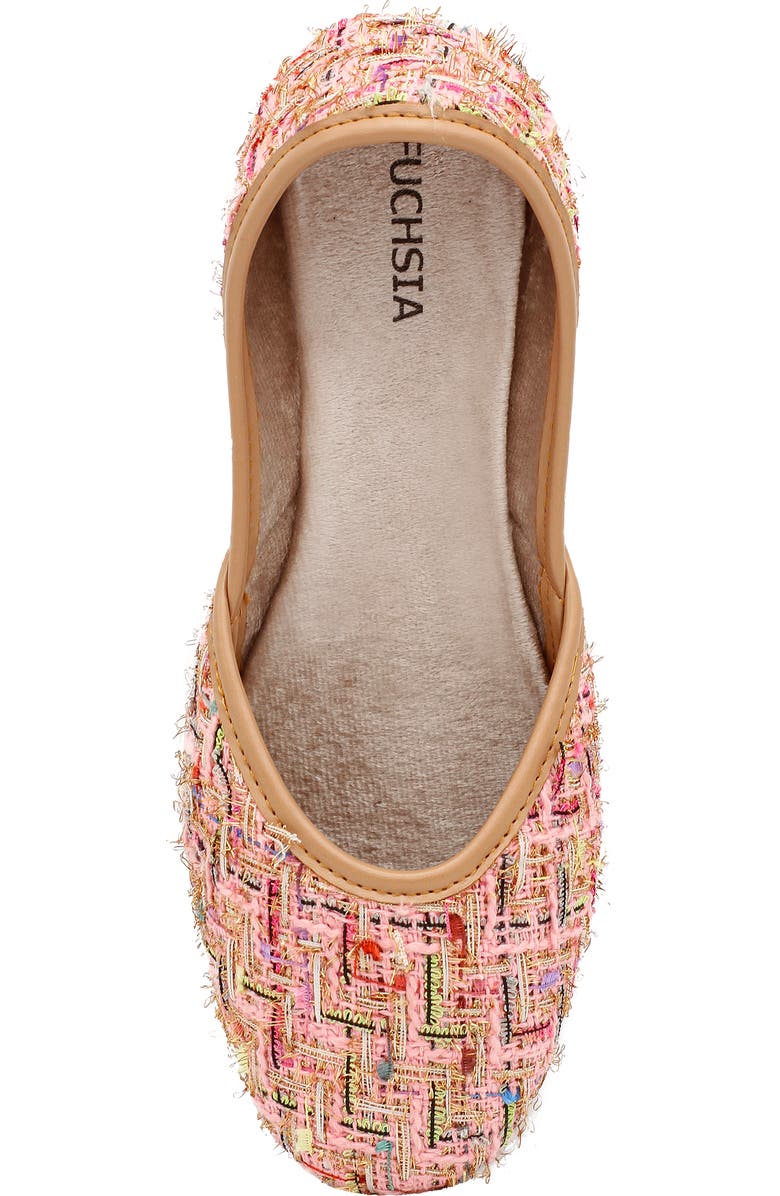 FUCHSIA Tweed Jutti Flat, Alternate, color,