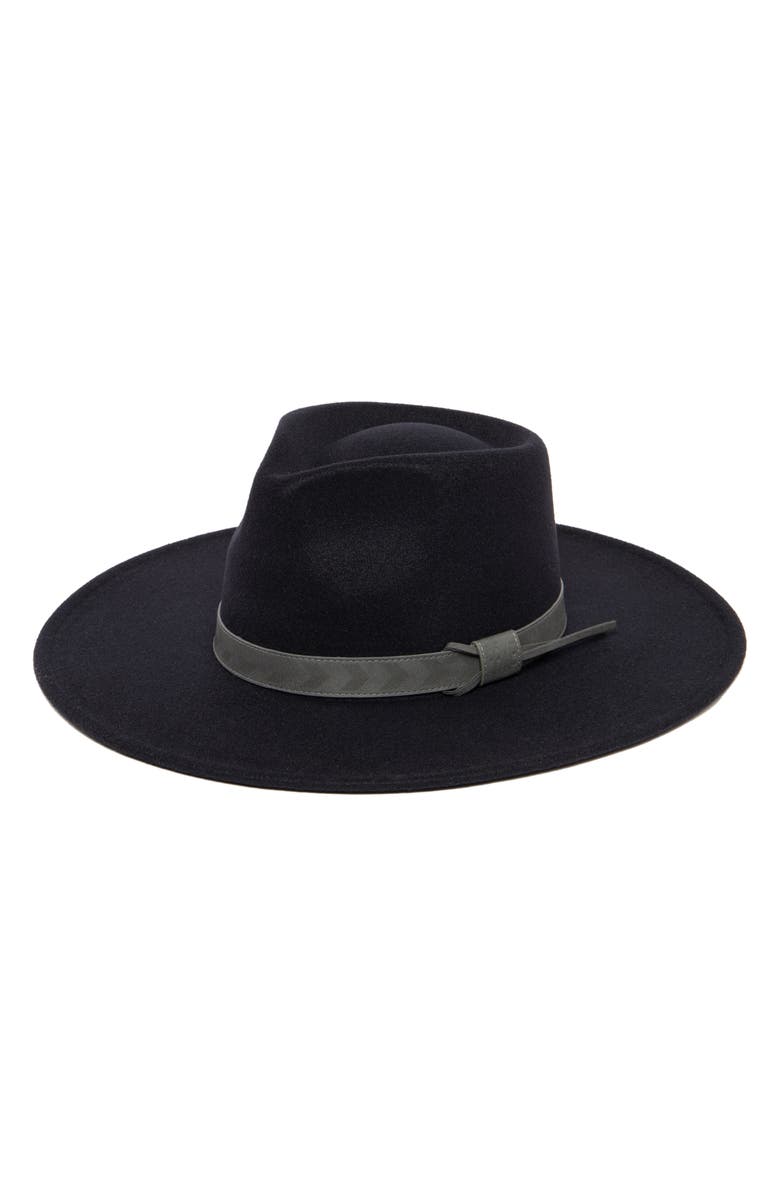 San Diego Hat Faux Felt Fedora Hat, Main, color, Black
