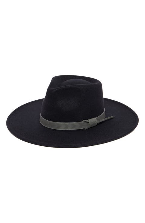 Faux Felt Fedora Hat