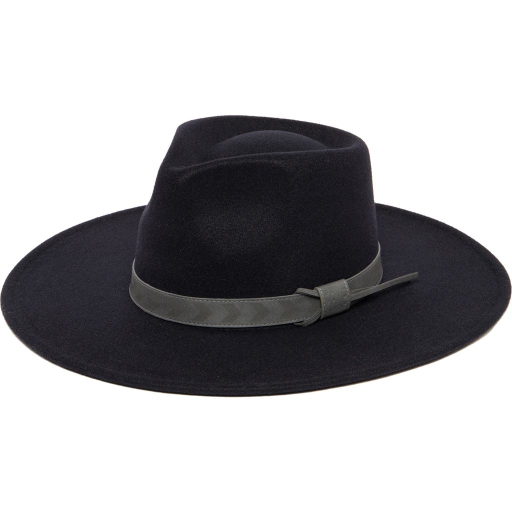 San Diego Hat Faux Felt Fedora Hat In Black