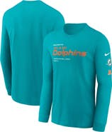 Nike Men's Nike Aqua Miami Dolphins Play to Win Essential Long Sleeve T-Shirt