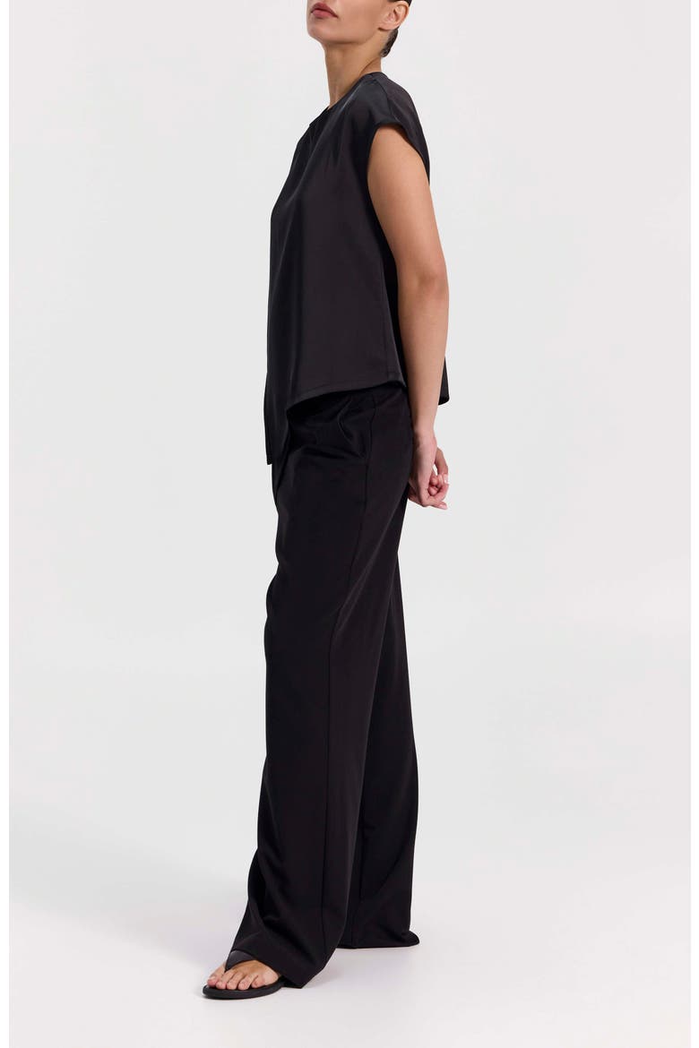 Satin Blouse, Alternate, color, Black