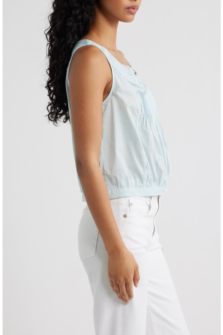 Lace Inset Pintuck Sleeveless Top (Women) | Nordstrom