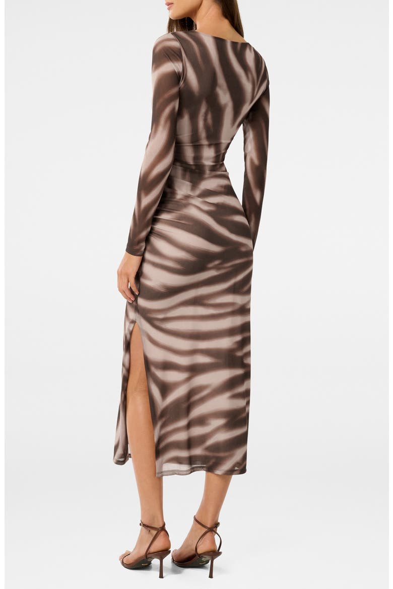 Alannah Floral Long Sleeve Mesh Midi Dress, Alternate, color, ZAYA ABSTRACT