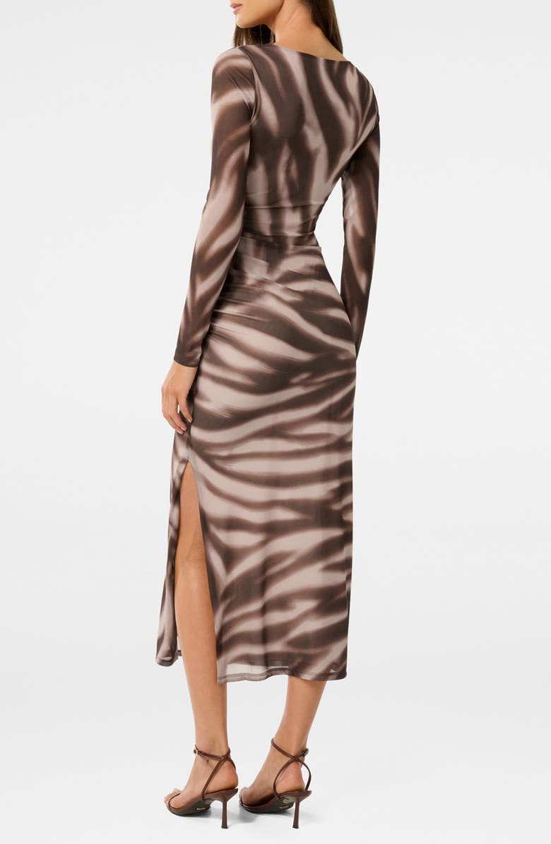 Ever New Alannah Floral Long Sleeve Mesh Midi Dress, Alternate, color,