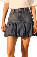 NEXT Puffball Denim Miniskirt