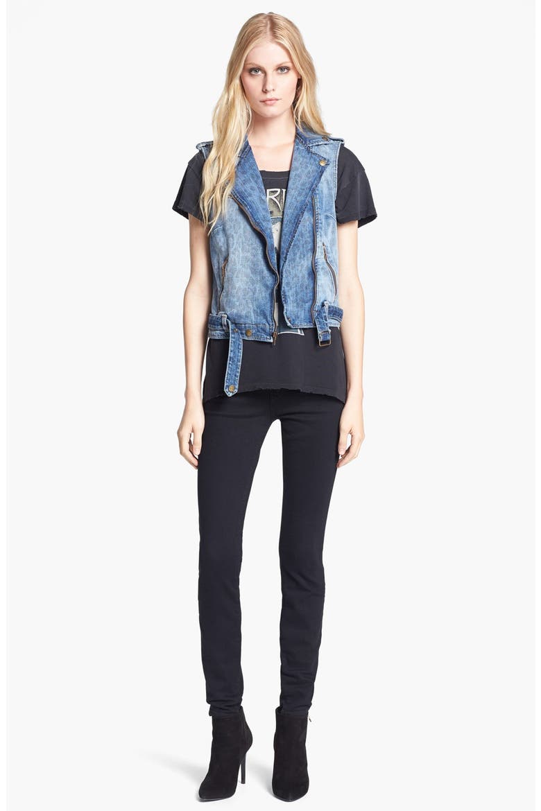 Skinny Ankle Jeans, Alternate, color, JET BLACK