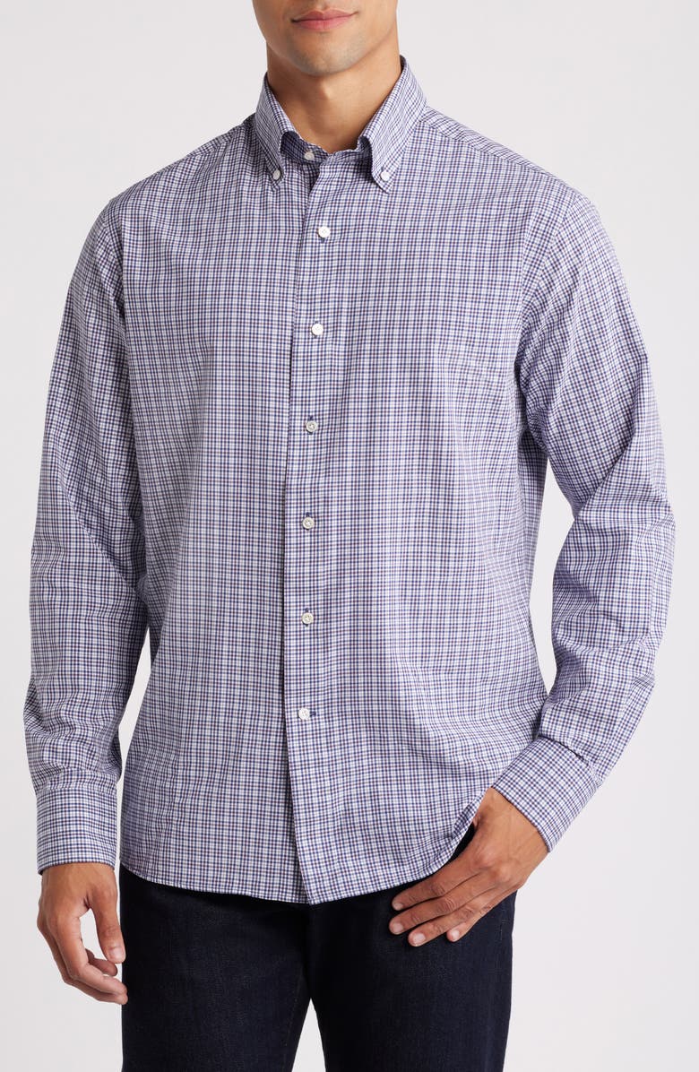 Peter Millar Crown Crafted Berkshire Performance Poplin Button-Down Shirt, Main, color, 