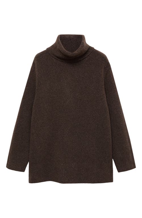 Mango Turtleneck Sweater In Brown