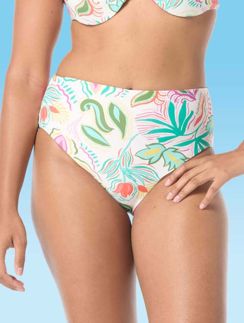 Solstice Bloom High Waist Reversible Bikini Bottom