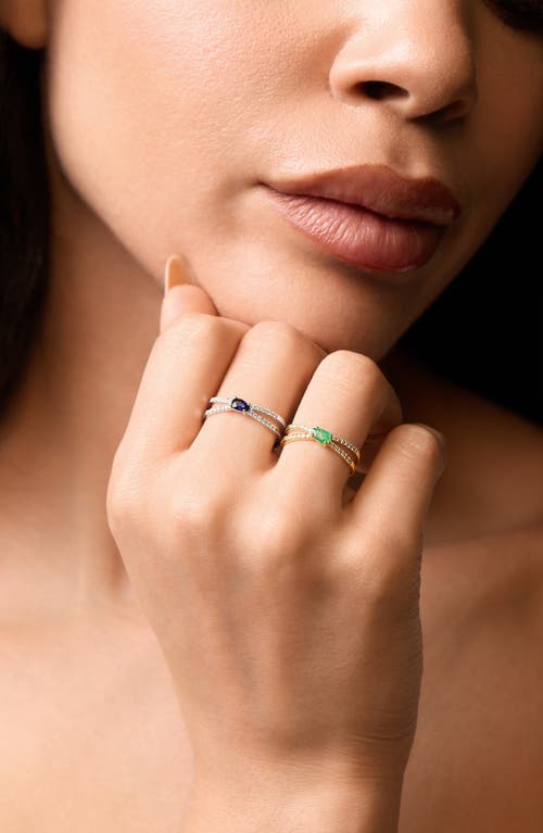 Bony Levy El Mar 18k Gold Gemstone & Diamond Stackable Ring In Blue