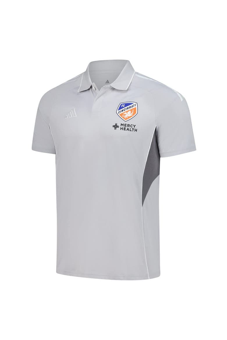 Men's adidas Silver FC Cincinnati 2025 Training Polo, Alternate, color, Silver