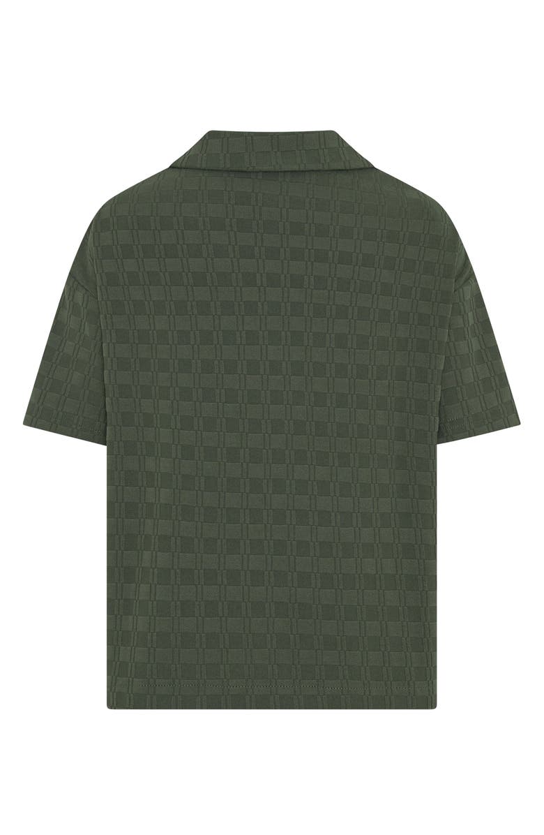 TINY TRIBE Kids' Textured Camp Shirt, Alternate, color, Olive