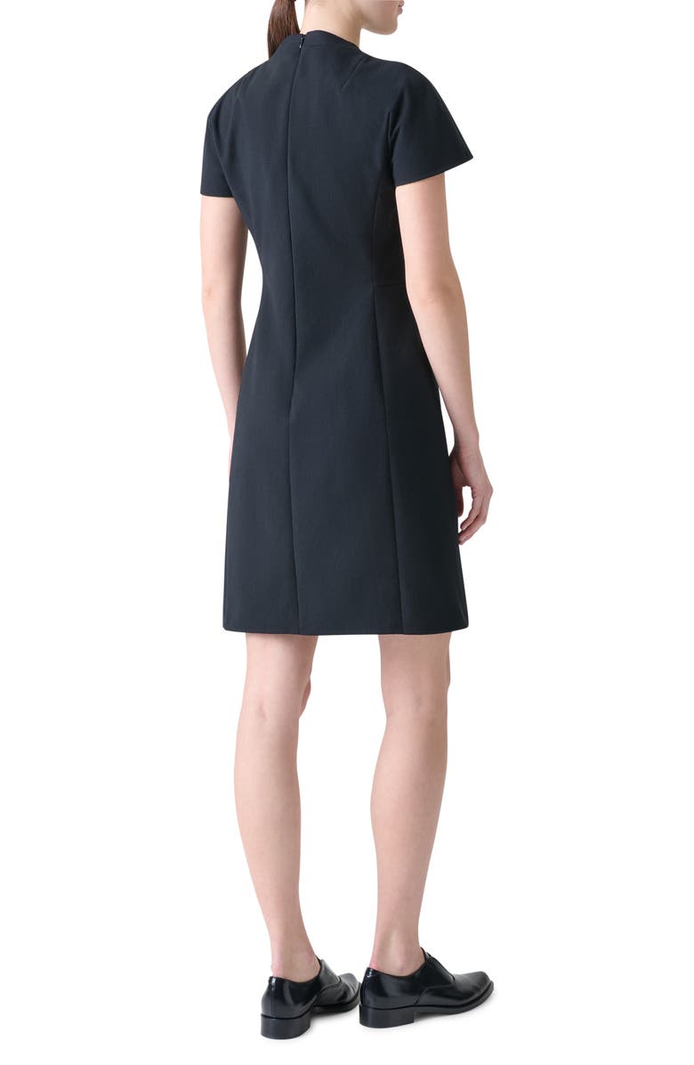 Akris Asymmetric Seam Dress, Alternate, color, Black