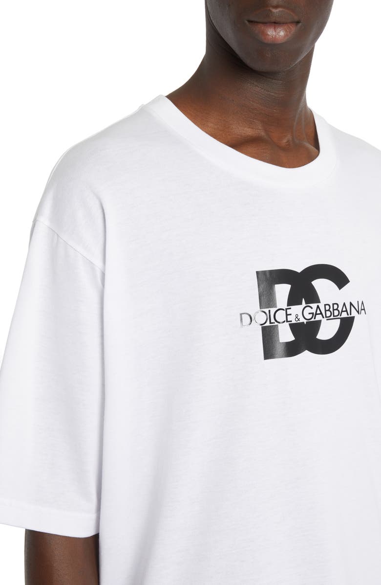 Dolce&Gabbana DG Logo Graphic T-Shirt, Alternate, color, W0800 Bianco Ottico