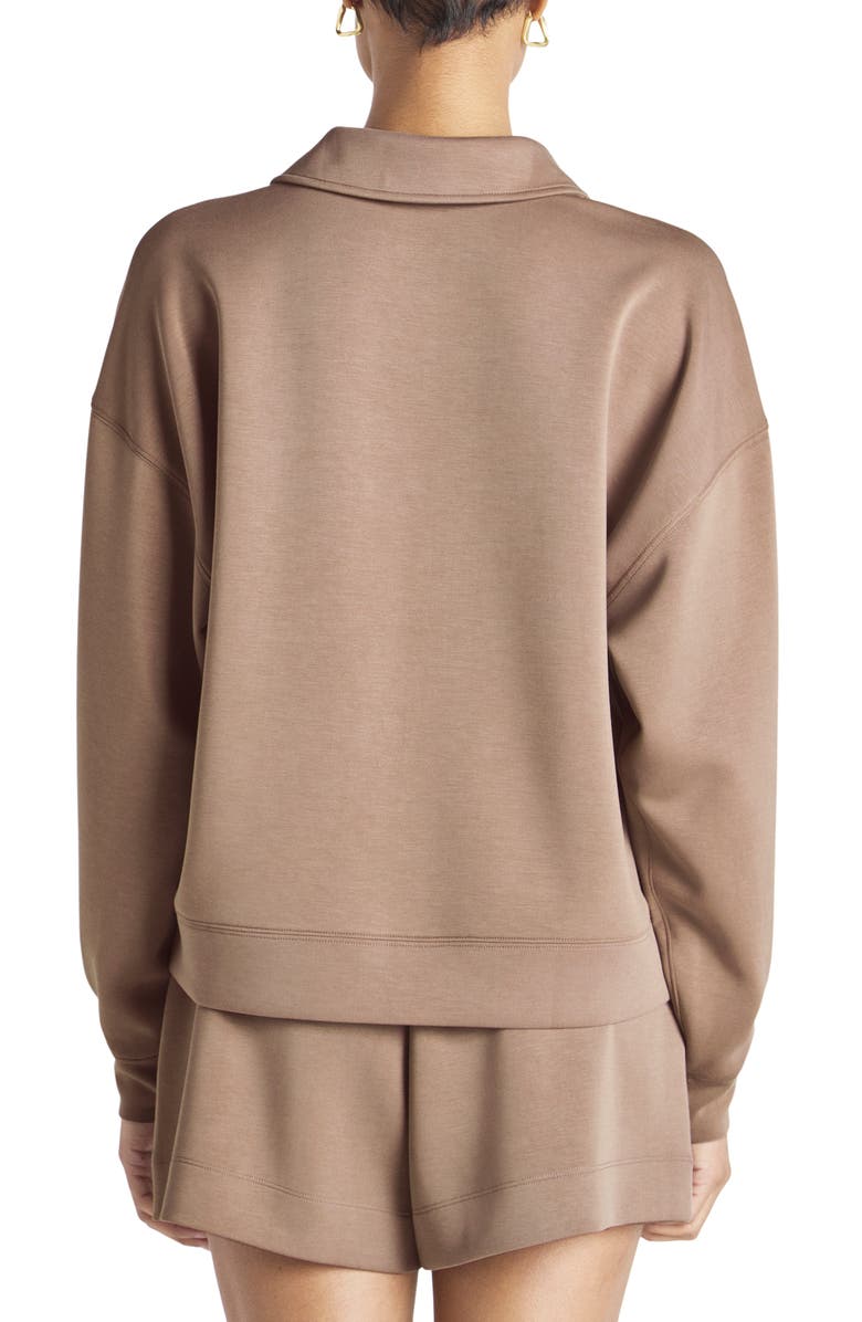 Splendid x @cellajaneblog Scuba Polo Sweatshirt, Alternate, color, 