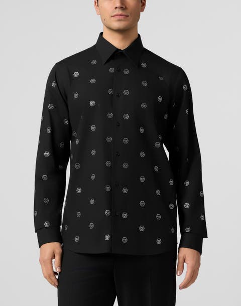 Sugar Daddy Cut Shirt Monogram Strass Men