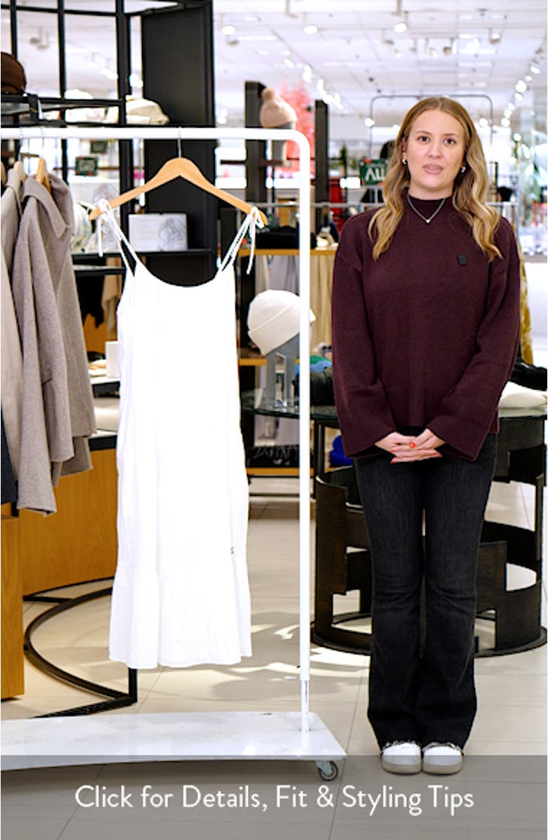 Cotton Poplin Tiered Nightgown, sales video thumbnail