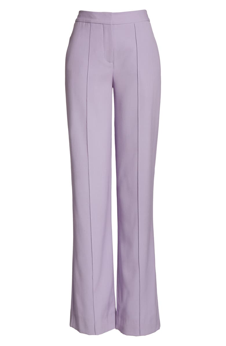 Adam Lippes Pintuck Tropical Stretch Wool Wide Leg Pants, Alternate, color,