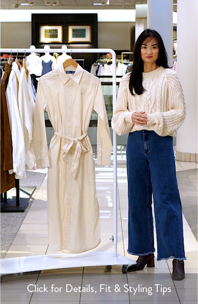 Tie Waist Long Sleeve Maxi Shirtdress, sales video thumbnail