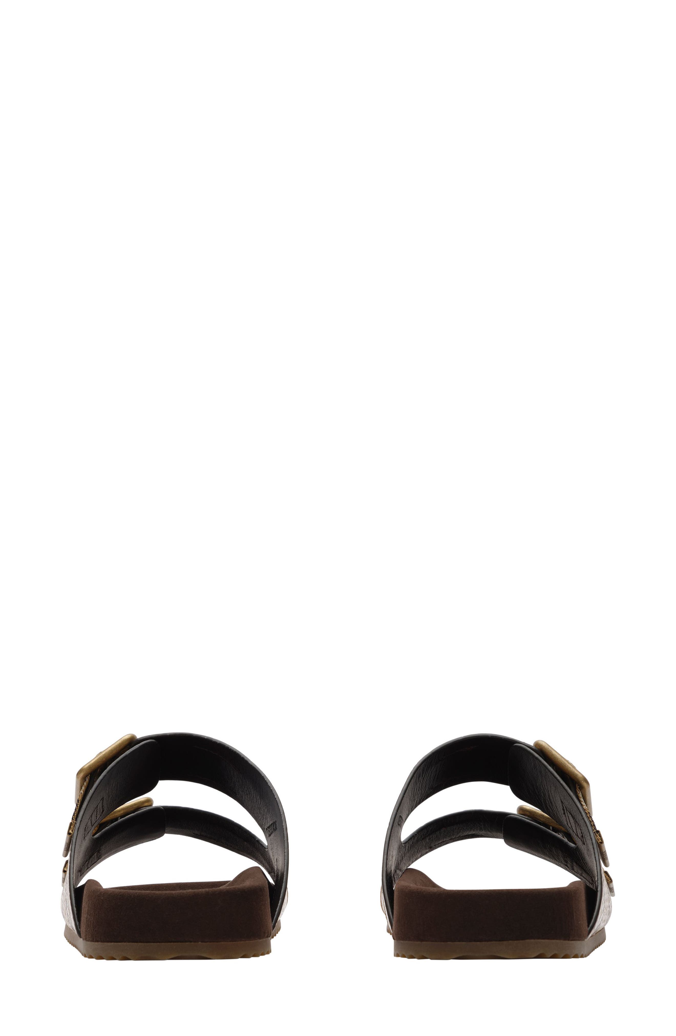 Burberry Urchin Snakeskin Embossed Slide Sandal, Alternate, color, Serpent