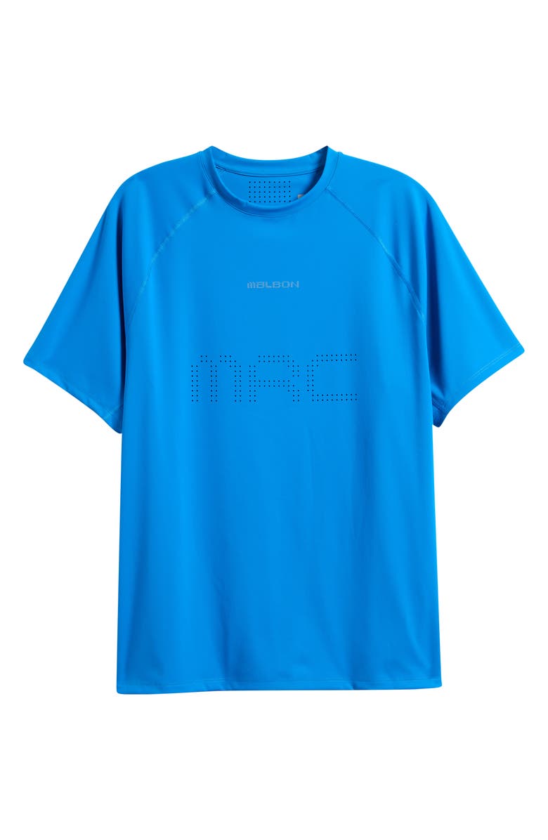 Malbon Golf MRC Perforated Baselayer T-Shirt, Main, color, Directoire Blue