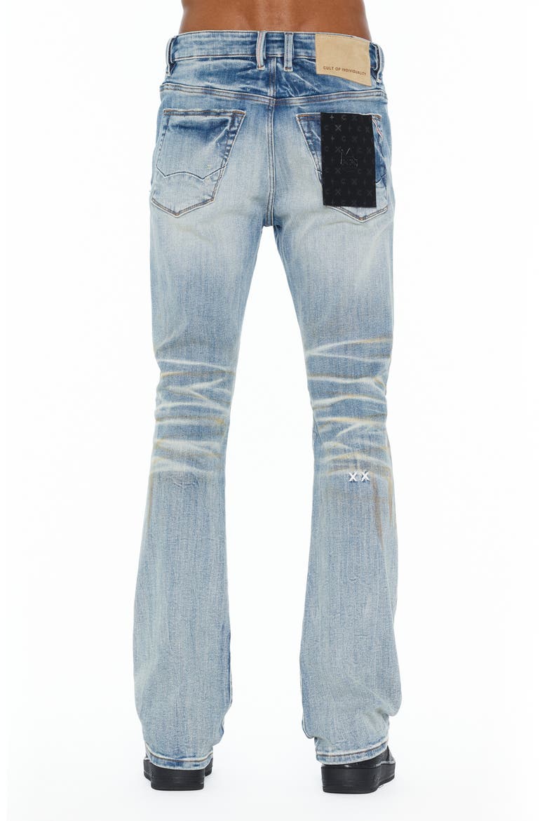Lenny Distressed Bootcut Jeans, Alternate, color, SUNRISE