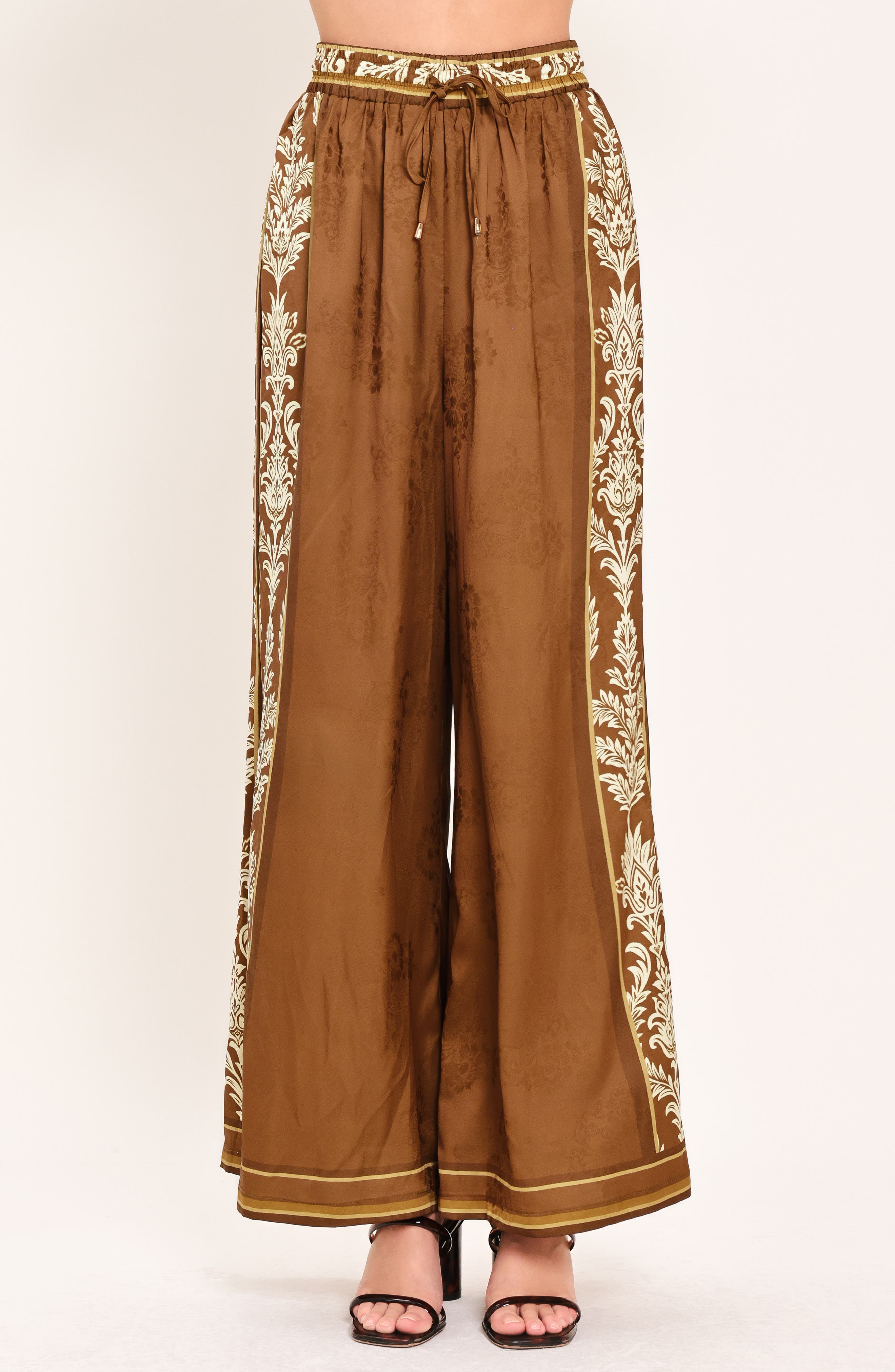 Wide Leg Print Pants