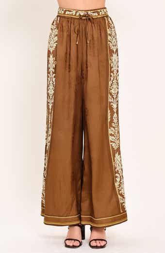 Wide Leg Print Pants