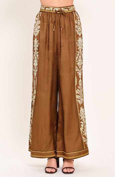 Wide Leg Print Pants