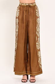 FLYING TOMATO Wide Leg Print Pants