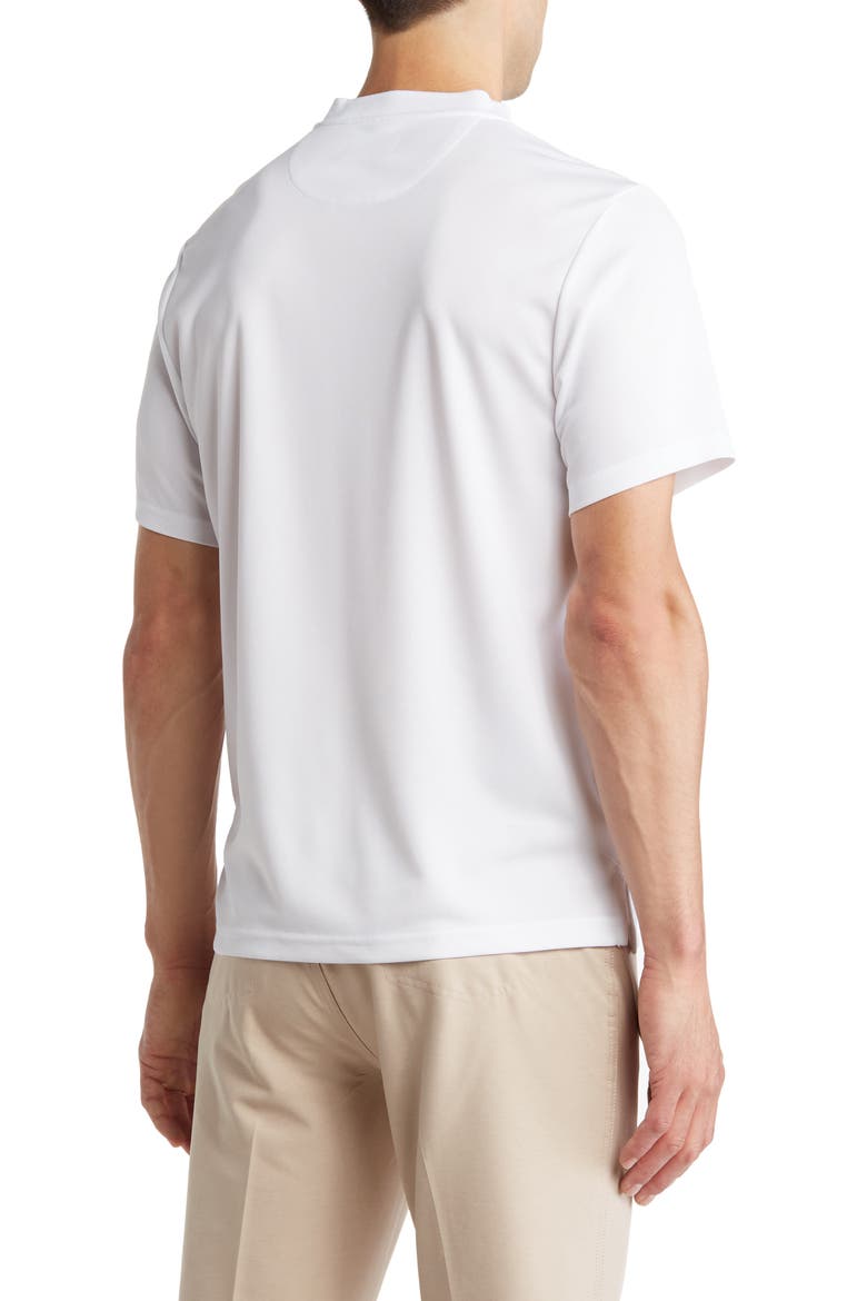 Short Sleeve Baseball Pique Polo, Alternate, color, BRIGHT WHITE