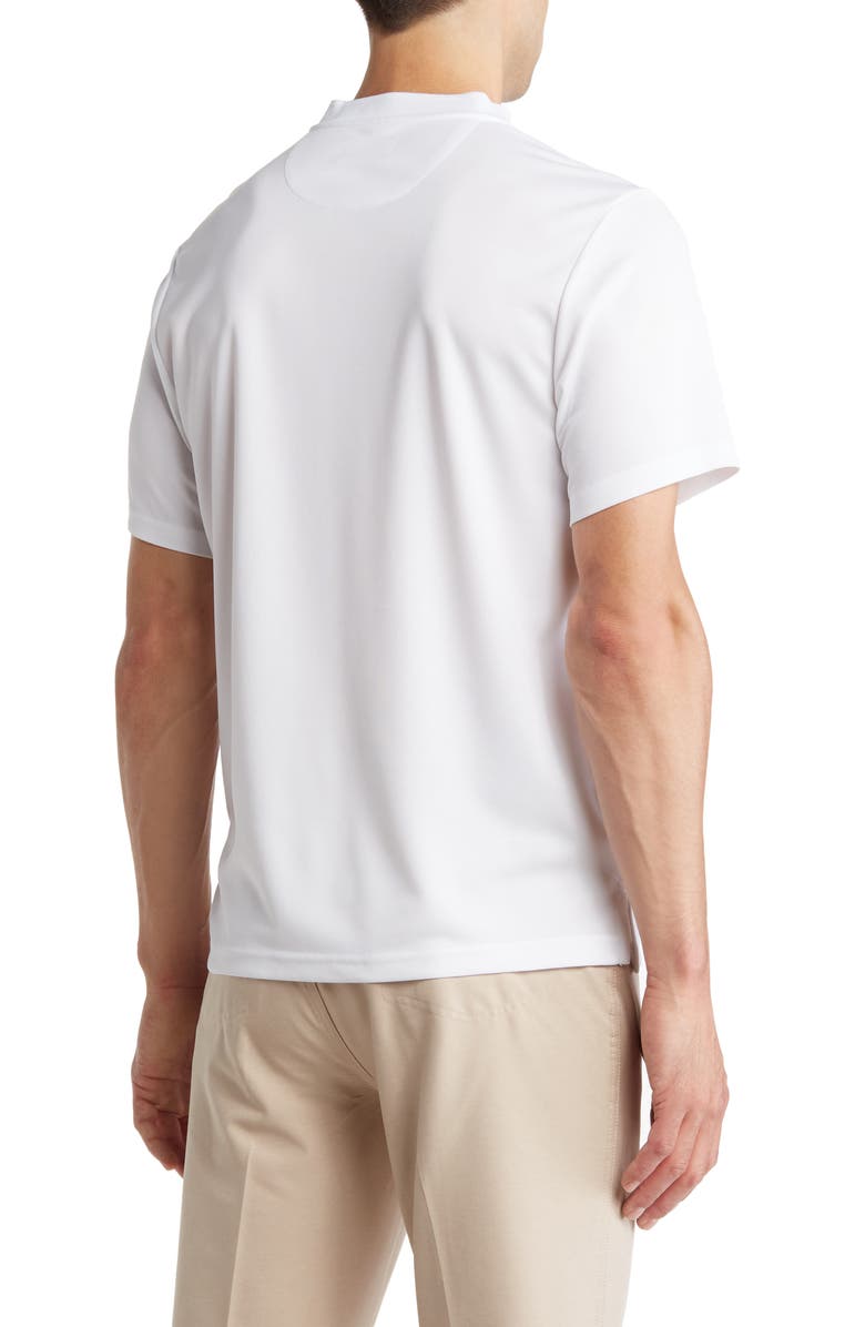 PGA TOUR Short Sleeve Baseball Pique Polo, Alternate, color, Bright White