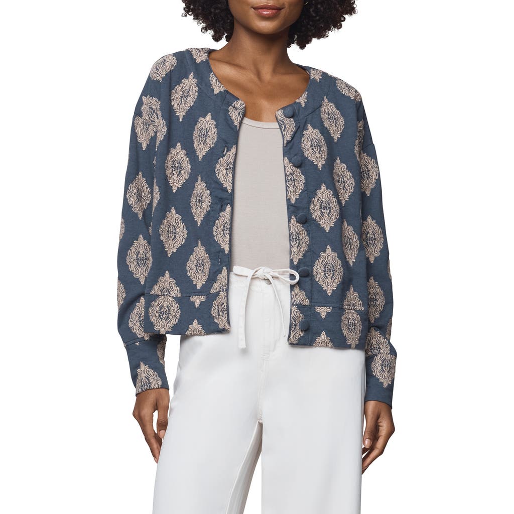 Splendid Blaire Embroidered Cardigan In Blue