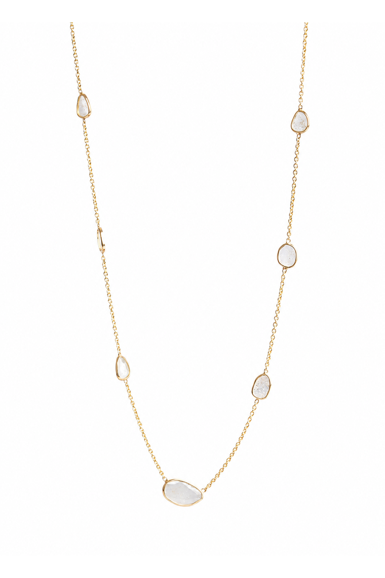 Moonlight Pendant Necklace, Main, color, White