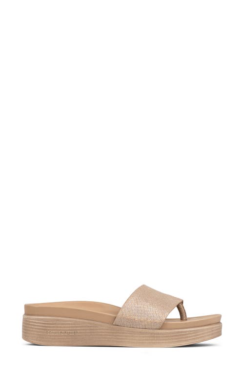 Donald Pliner Fifi Platform Wedge Flip Flop In White