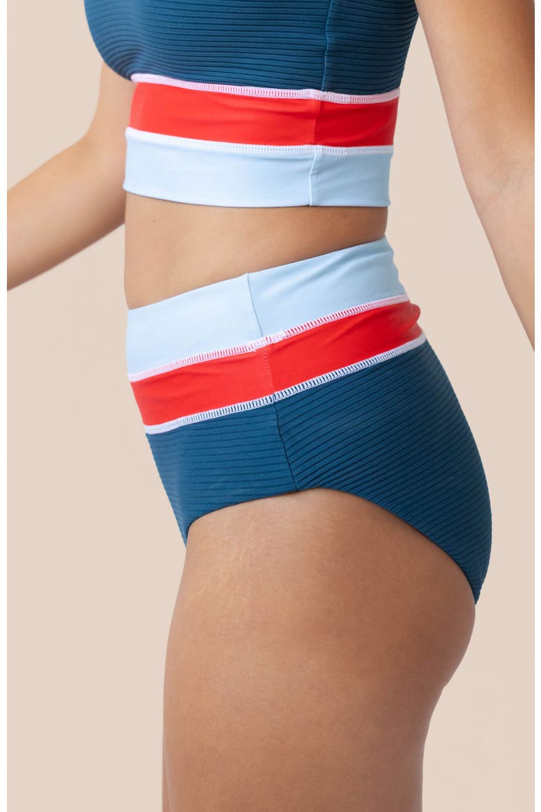 Colorblock Swim Bottom, Alternate, color, Valor
