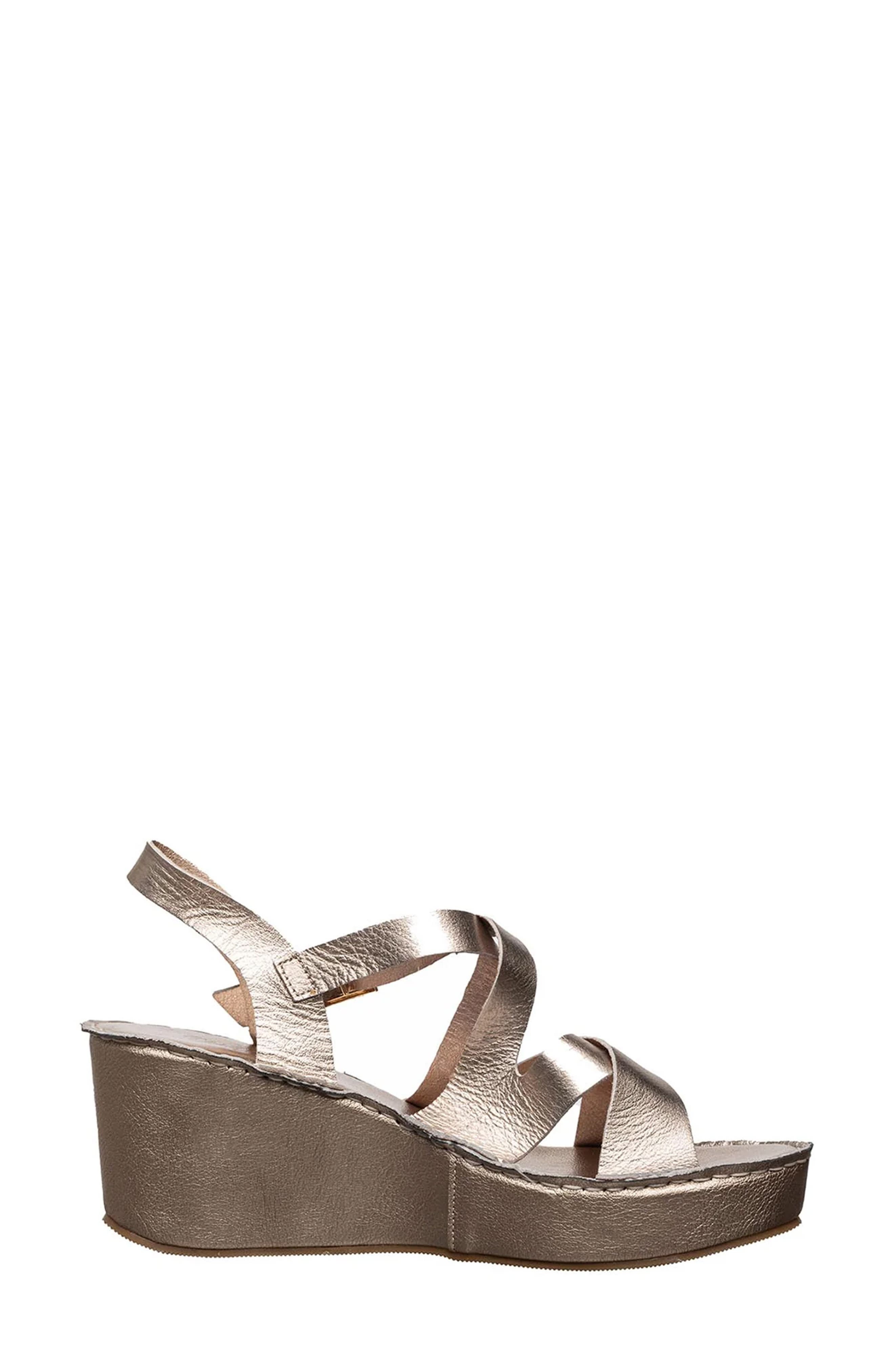 ANTELOPE Sari Platform Wedge Sandal, Alternate, color, Champagne