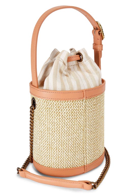 KURT GEIGER KURT GEIGER LONDON SMALL CHELSEA ROUND WOVEN BUCKET BAG